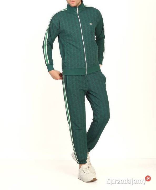 Komplet dresowy Lacoste Monogram kolor zielony Odzież sportowa Białystok