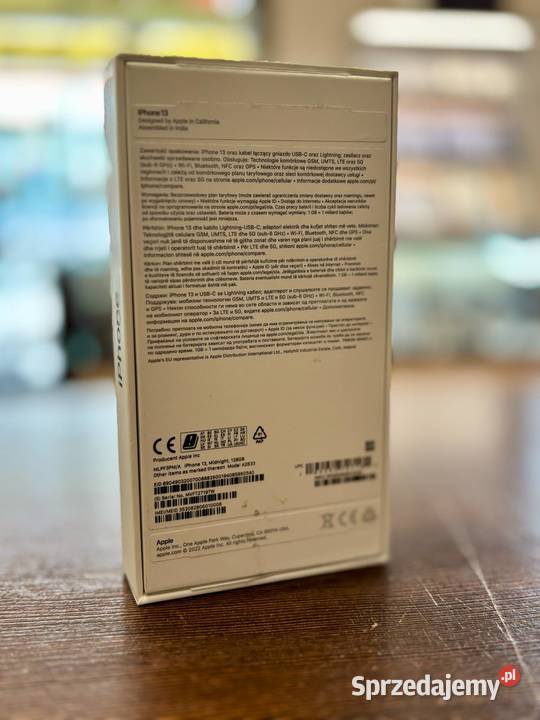Smartfon Apple iPhone 13 4 GB 128 GB 5G czarny Elbląg sprzedam
