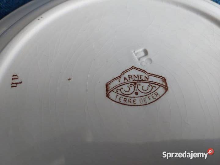 Antyczny talerz głęboki 2 Sarreguemines UC lubuskie Skwierzyna sprzedam