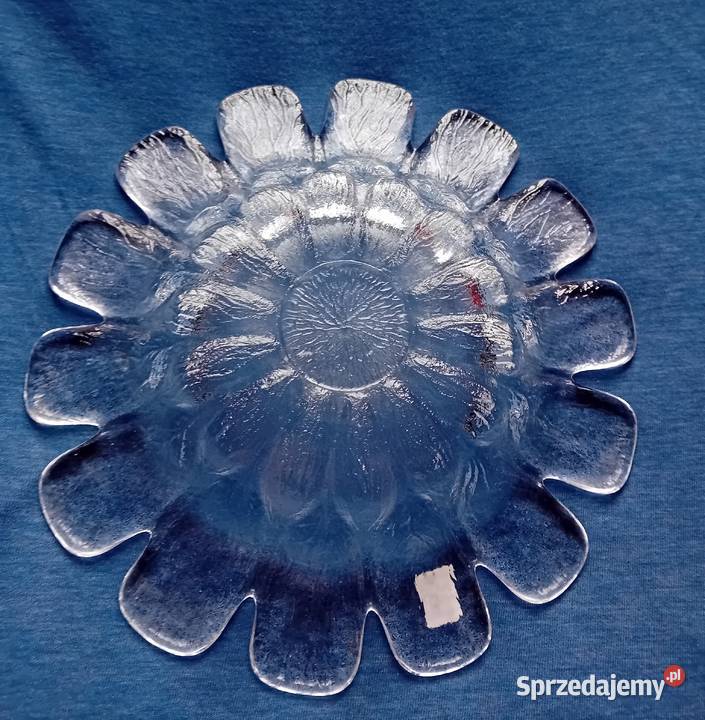 Miska Holmegaard sygnowana szkło mrożone Proj Koźminek