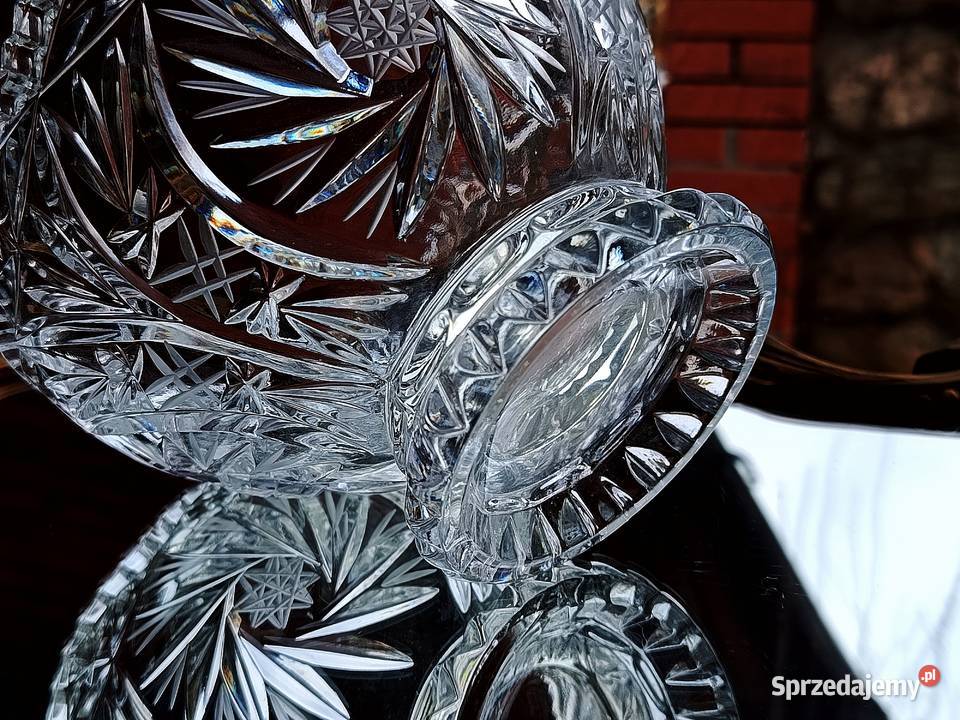 Śliczna kryształowa owocarka Klenica