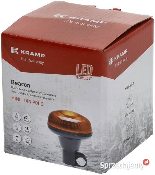 Lampa błyskowa LED niska 15W 1224V pomarańczowa
