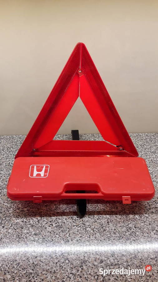 Trójkąt ostrzegawczy Honda z walizką Głuchołazy