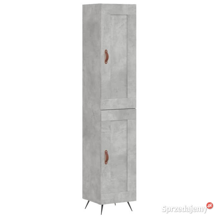 Wysoka szafka szarość betonu 345x34x180 Pozostałe Warszawa