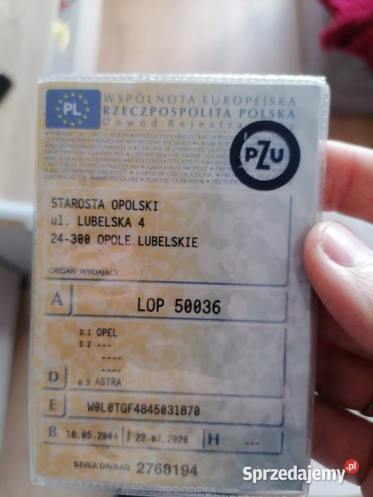 Opel Astra 2 16 benzyna 191300km Opole Lubelskie sprzedam