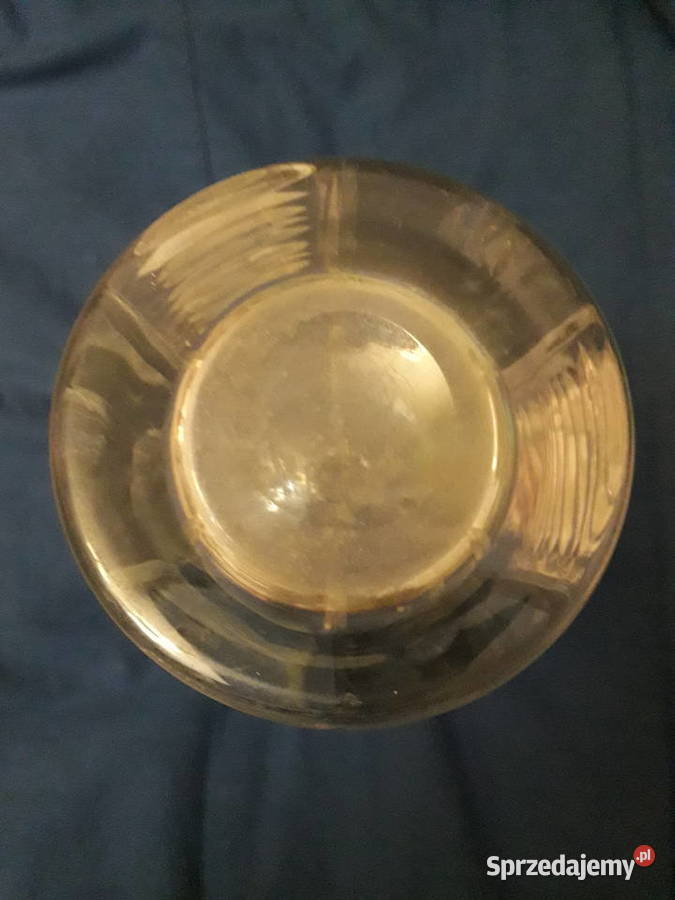 Duży wazon szklany w stylu modernistycznym lata Warszawa