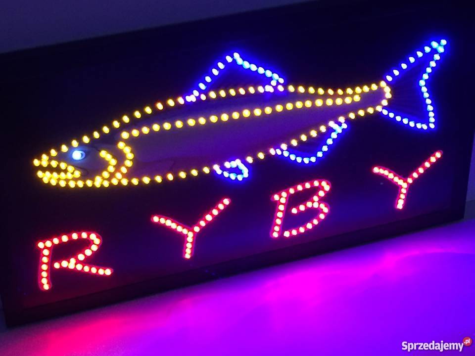 Neon szyld reklama LED 68x38 NOWOŚĆ zewnętrzna zachodniopomorskie Kołobrzeg sprzedam
