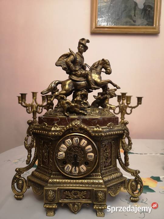 Zabytkowy zegar kominkowy Antyki, Sztuka, Kolekcje