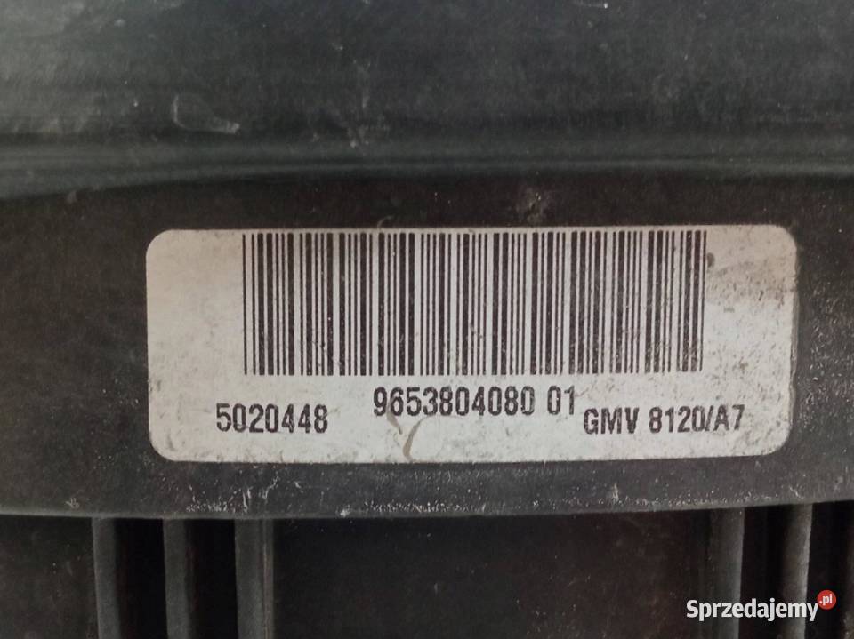 WENTYLATOR CHŁODNICY 16 B 9653804080 Peugeot 207 świętokrzyskie