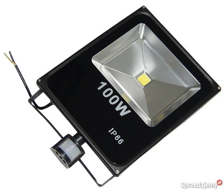 NAŚWIETLACZ LED 100W CZUJNIK RUCHU IP66 HALOGEN Przasnysz