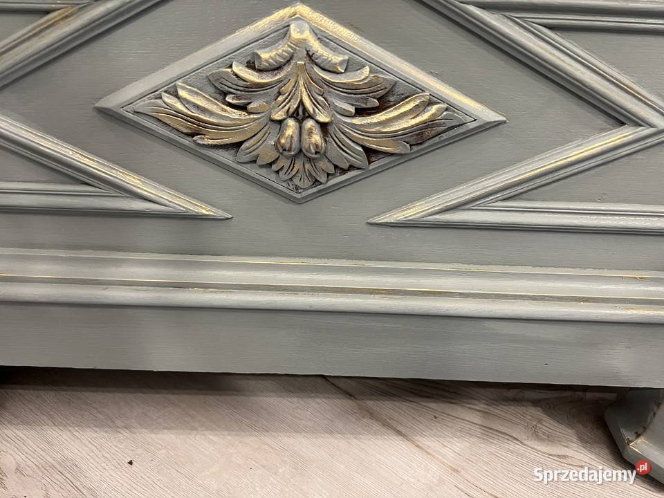 Stara drewniana ławka siedzisko prowansalski