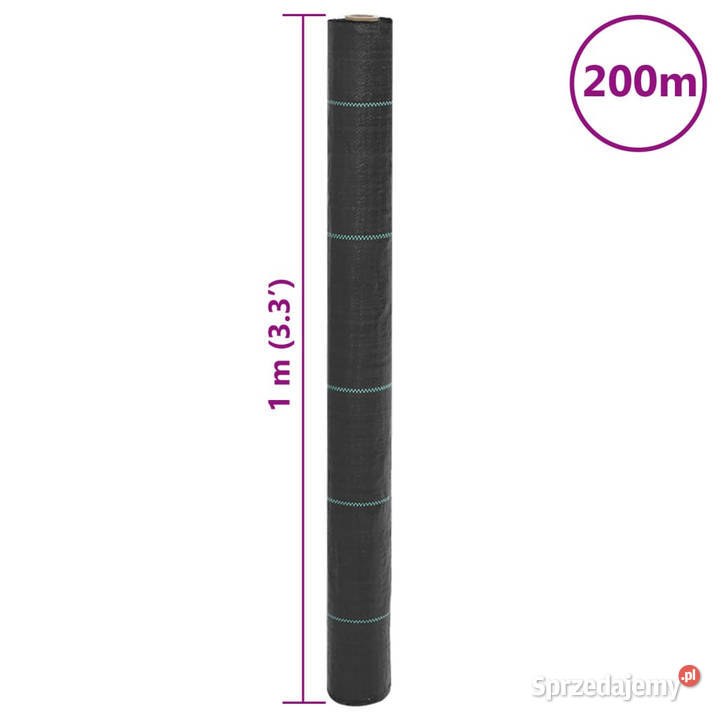 Agrowłóknina antychwastowa czarna 1x200 m PP Warszawa sprzedam