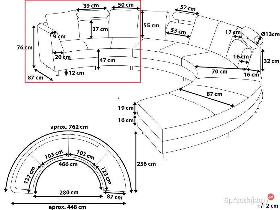 Sofa szezlong kanapa fotel ottoman wyprzedaż