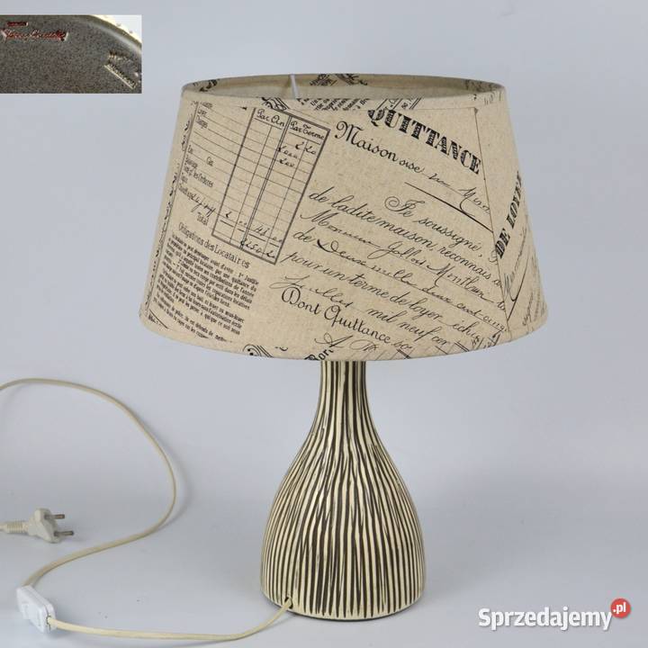 Lampa Fanny Gadsted ceramika Mrkv Dania lata Bronisze