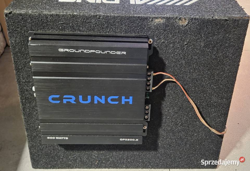 Subwofer Alpine SBG1244 BP i wzmacniacz CRUNCH Głośniki dolnośląskie Wrocław