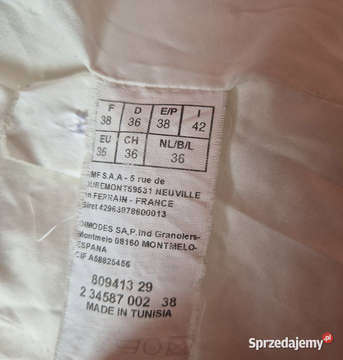 Płaszcz damski długi biały rozmiar S Brzesko