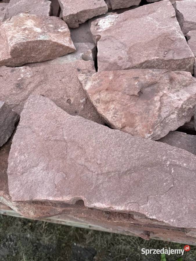 Piaskowiec czerwony murek grilla ścieżkę w Szydłowiec