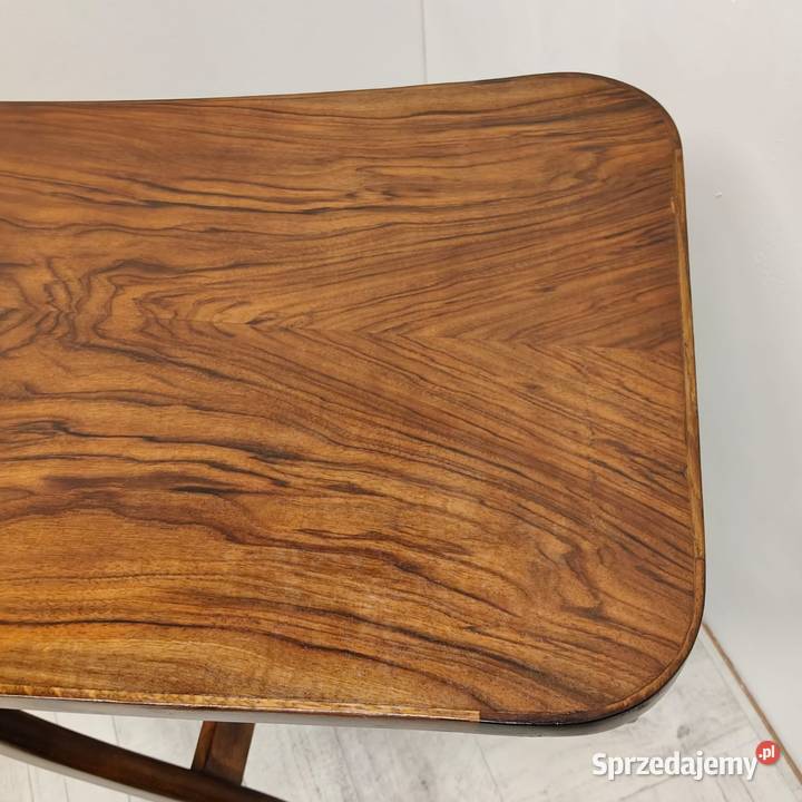 Biurko Mid century art deco orzech lata 50te Radomsko