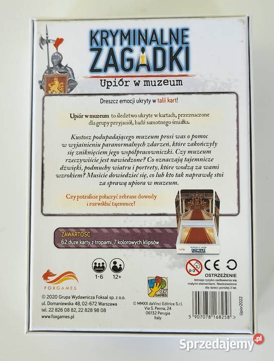 Gra kryminalne zagadki upiór w muzeum mazowieckie Warszawa