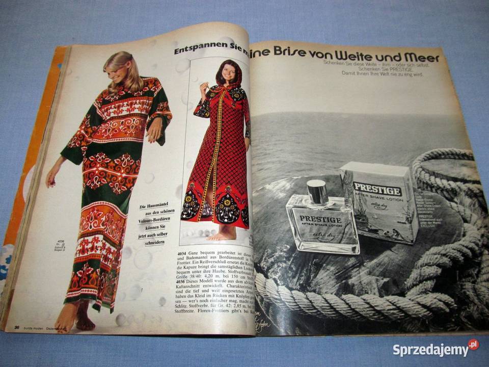Burda Moden 121971 magazyn mody wykroje Vintage Skępe