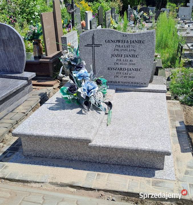 Nagrobki granitowe sprzedaż montaż dodatki Sieradz