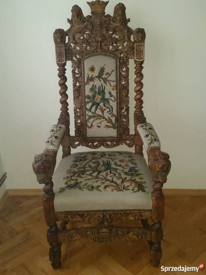 Piękny oryginalny foteltron antyk Kraków