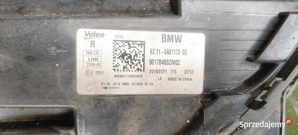 Lampa Przód Full Led Bmw X1 F48 LCI Lift 1922r osobowe
