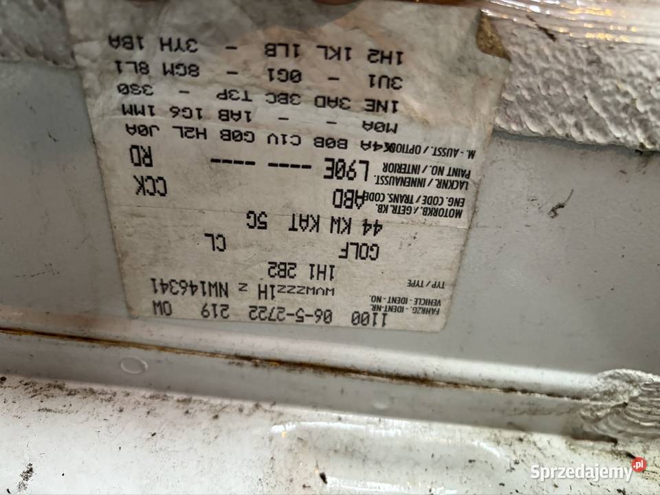 Vw golf 3 14 benzyna 137 oryginalnego Golf