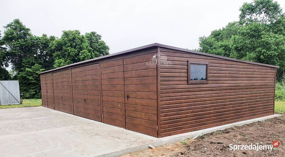 GARAŻ BLASZANY 12M X 5M POZIOM SPAD TYŁ 4X BRAMA śląskie Gliwice