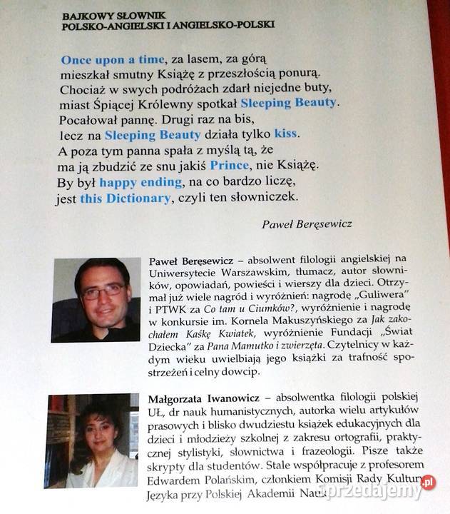 Bajkowy słownik polskoangielski angielskopolski Pozostałe Chełm sprzedam
