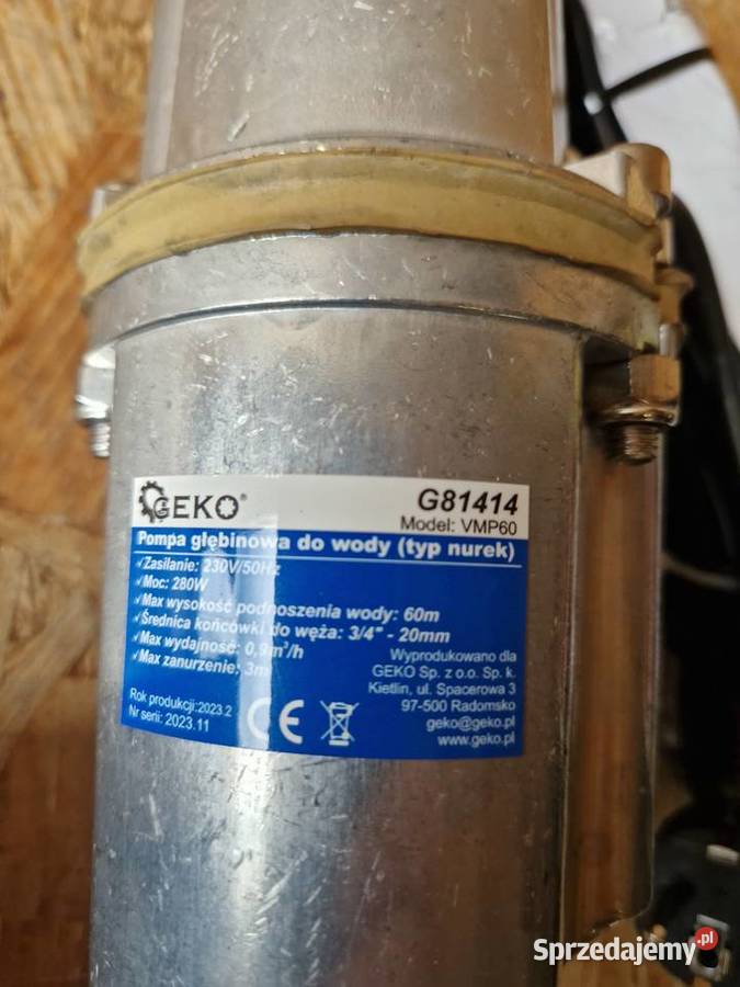 Pompa głębinowa do wody typ nurek geko G81414 Głogowa