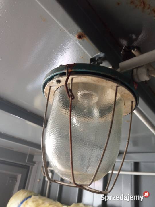 Stara zabytkowa lampa garażowa przemysłowa PRL zachodniopomorskie Szczecin sprzedam
