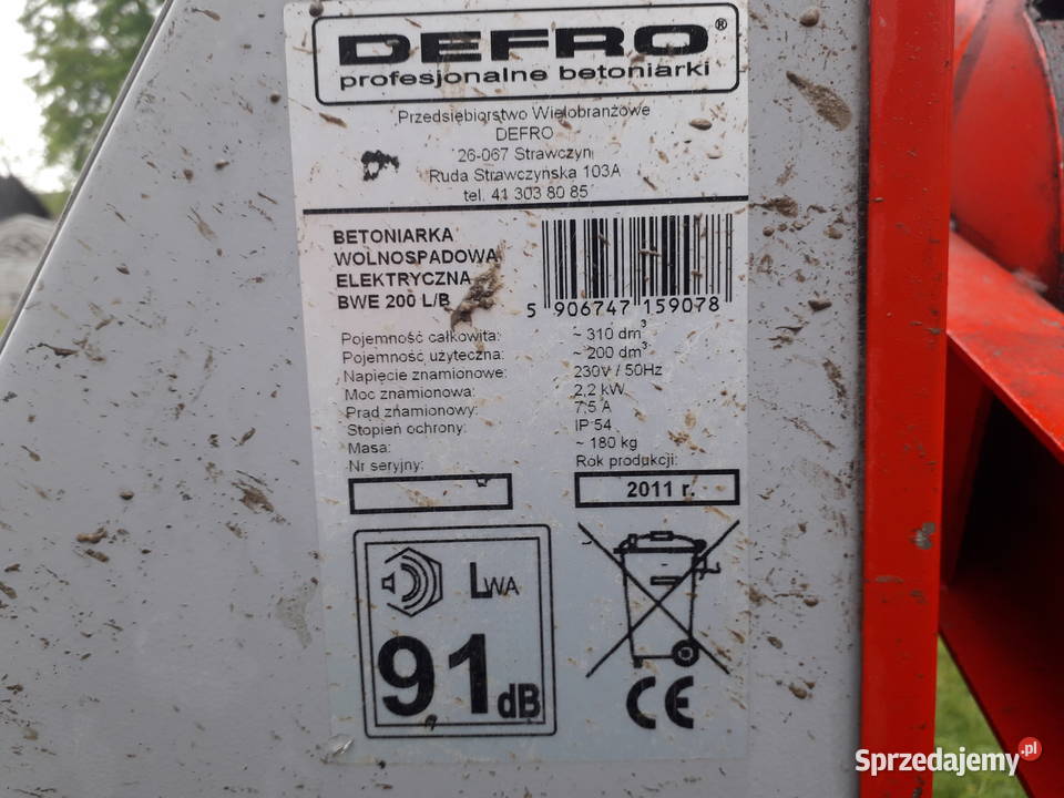 BETONIARKA DEFRO 230V