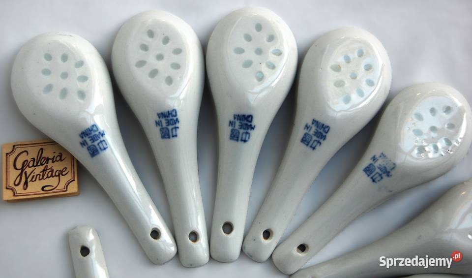 Chińskie porcelanowe łyżki 10 porcelana ryżowa