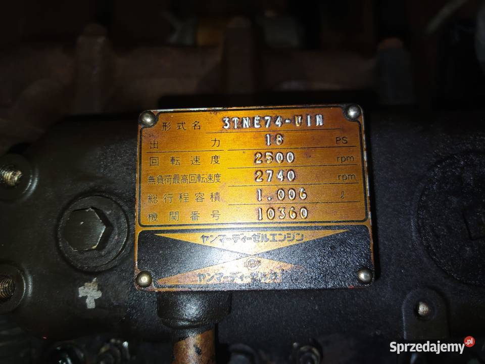 Silnik Yanmar 3TNE74 OKAZJA Małuszyn sprzedam