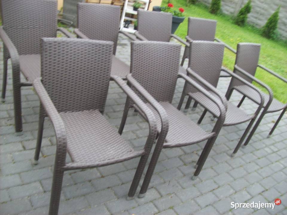 krzesło z techno ratanu kolor ciemny krzesła Krzesła Głogowa