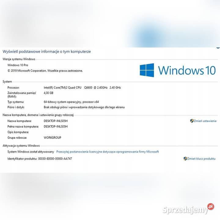 Ładny w pełni sprawny komputer 4 rdzeniowy Warszawa sprzedam