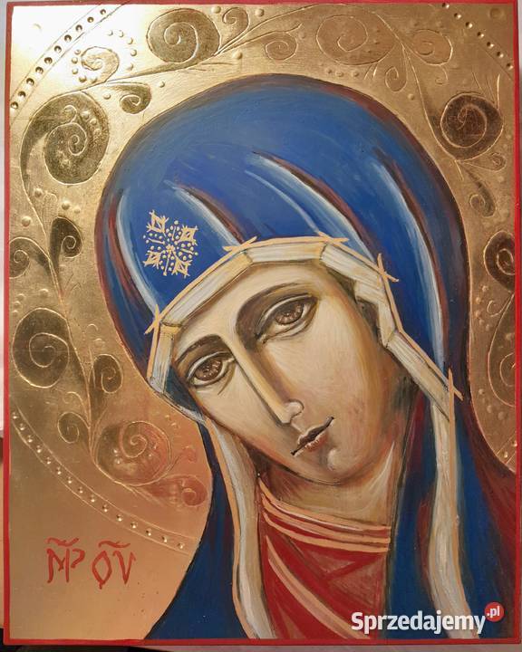 Madonna Czuła ikona pisana 20 x 15