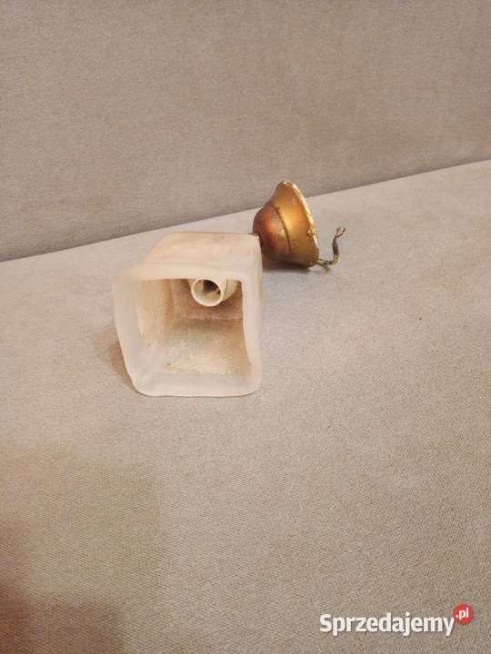 Lampa sufitowa wisząca E14 złoto patyna szkło