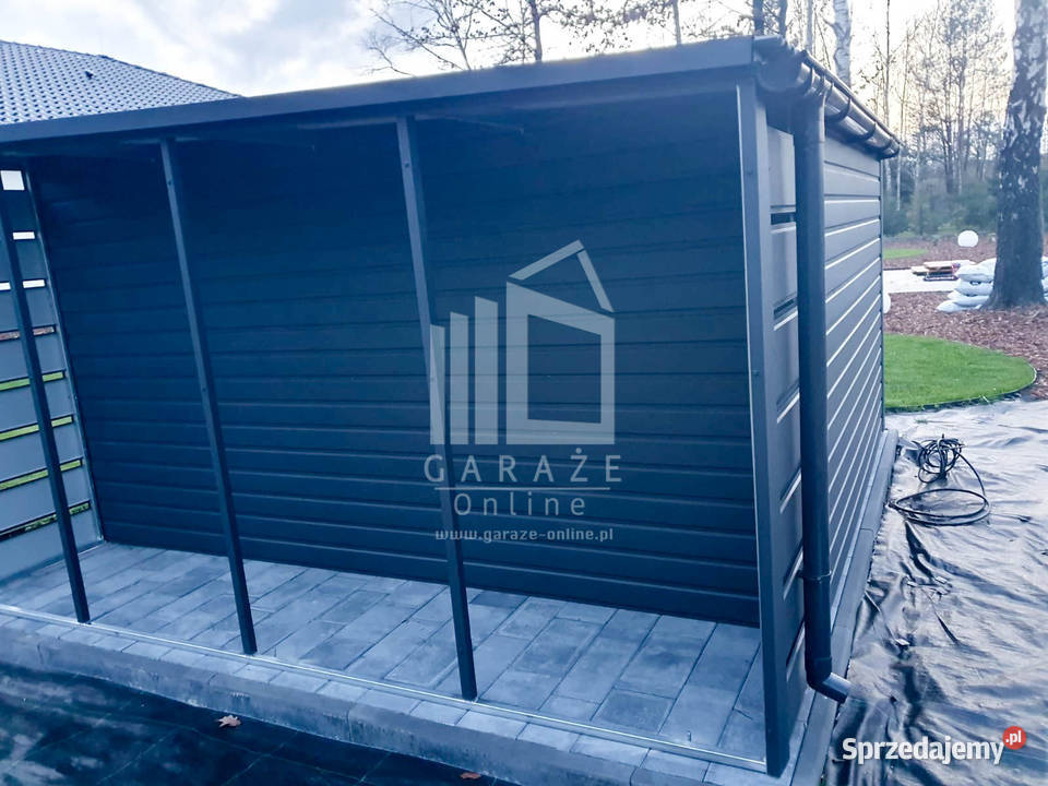 Domek Ogrodowy Schowek 3x4 wiata 1x4 drzwi okno Jarocin