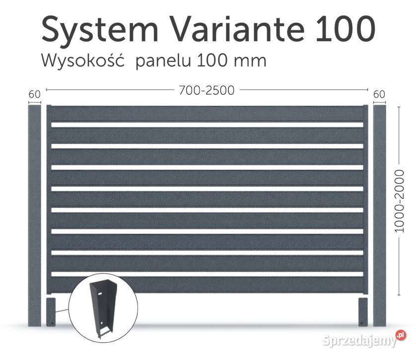 Przęsło ogrodzeniowe ogrodzenie Variante 100 Przęsła