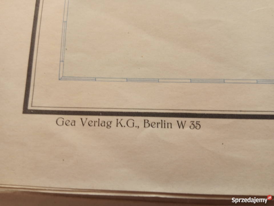 Niemiecka mapa z 1935r Antyki, Sztuka, Kolekcje Dąbrowa Górnicza