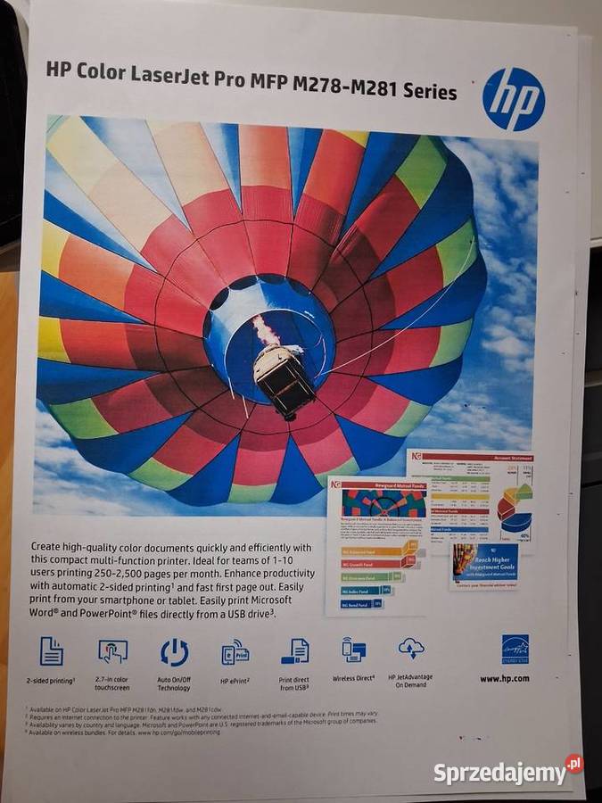 Drukarka marki HP Color LaserJet MFP M281fdw