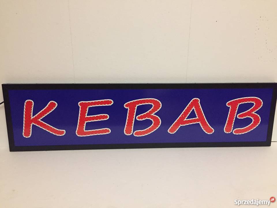 Reklama diodowa KEBAB 120x30 zewnętrzna Gastronomia Biznes i Przemysł Pomiechówek sprzedam