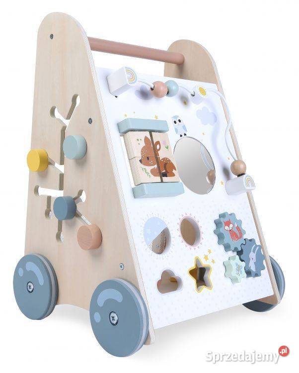 Drewniany chodzik pchacz wózek edukacyjny Samochody i pojazdy sprzedam