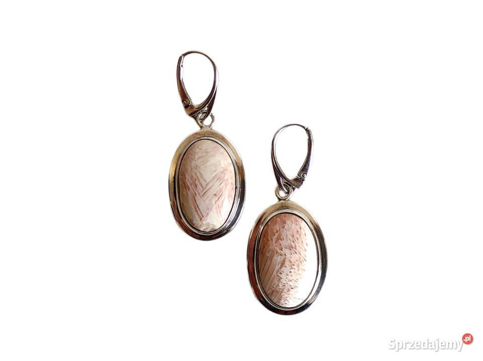 7368 Srebrne Kolczyki z Koralem opolskie Kędzierzyn-Koźle sprzedam