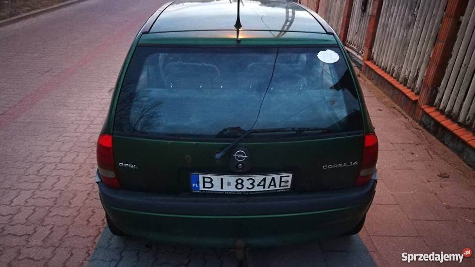 Opel corsa b 14 8v zielony na części Białystok