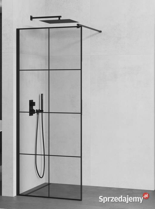 ŚCIANKA PRYSZNICOWA Czarna KRATKA Rozmiary 8 mm podlaskie Choroszcz