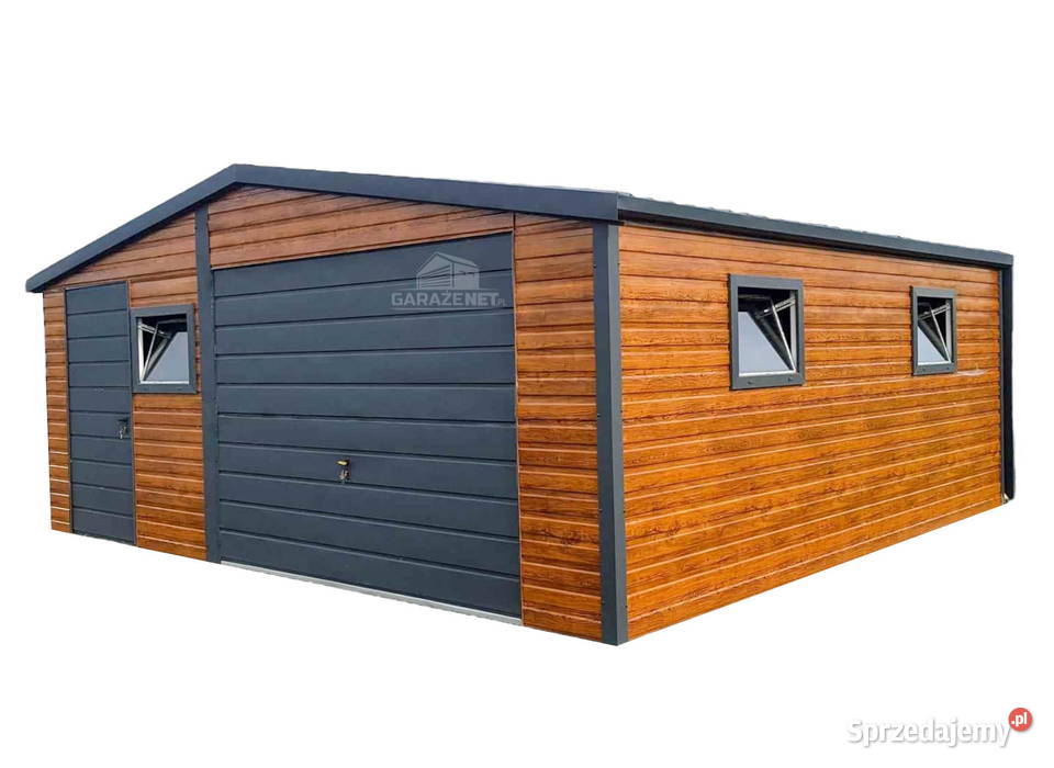 GARAŻ BLASZANY 55x5 m BRAMA UCHYLNA Łapanów