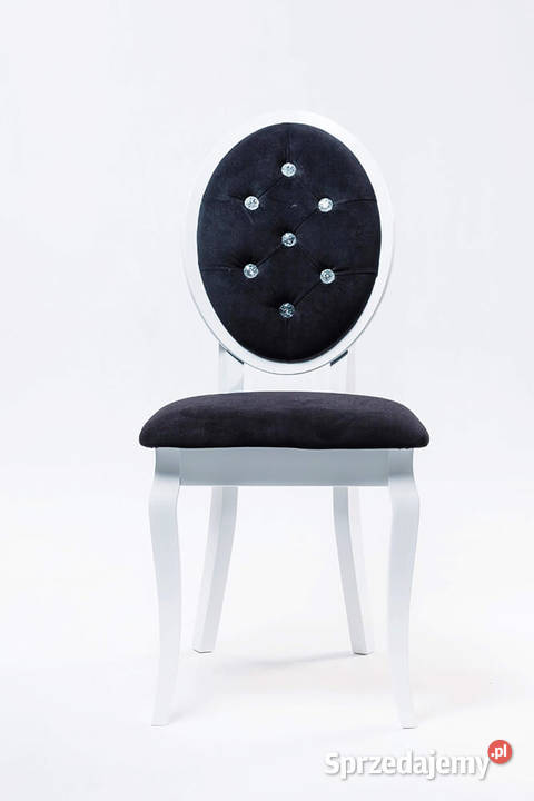 Krzesło BONA Design pikowane kryształami wielkopolskie